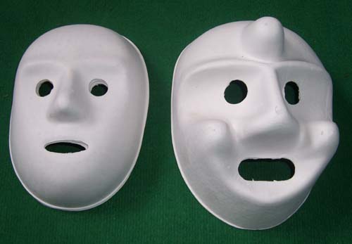paper mache party mask blank plain Halloween mask