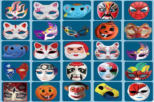 DIY paintable paper  facial mask face mask