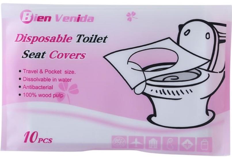 Disposable flushable toilet seat covers paper 10pcs sheets per pack 