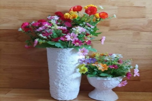 Pulp home decor vase table vase centerpiece desk dinner table  bottle vase handmade decoration